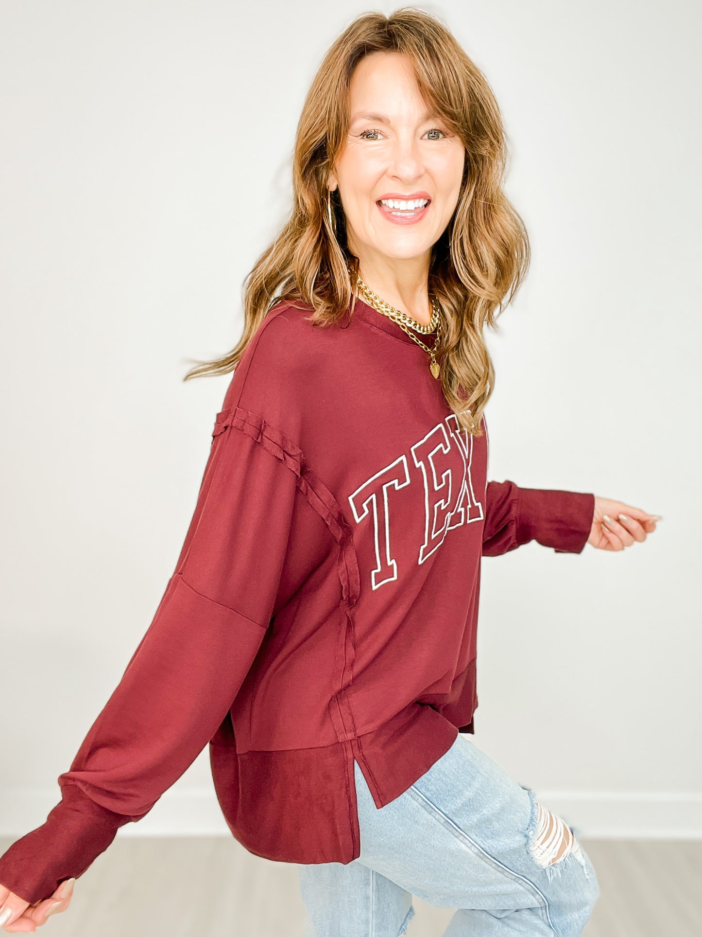 Long Sleeve French Terry TEXAS Sweatshirt
