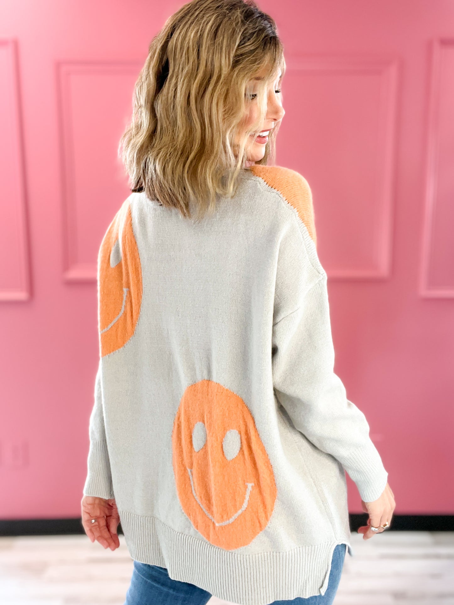 You're Never Fully Dressed Without a Smile Embroidered Sweater Top