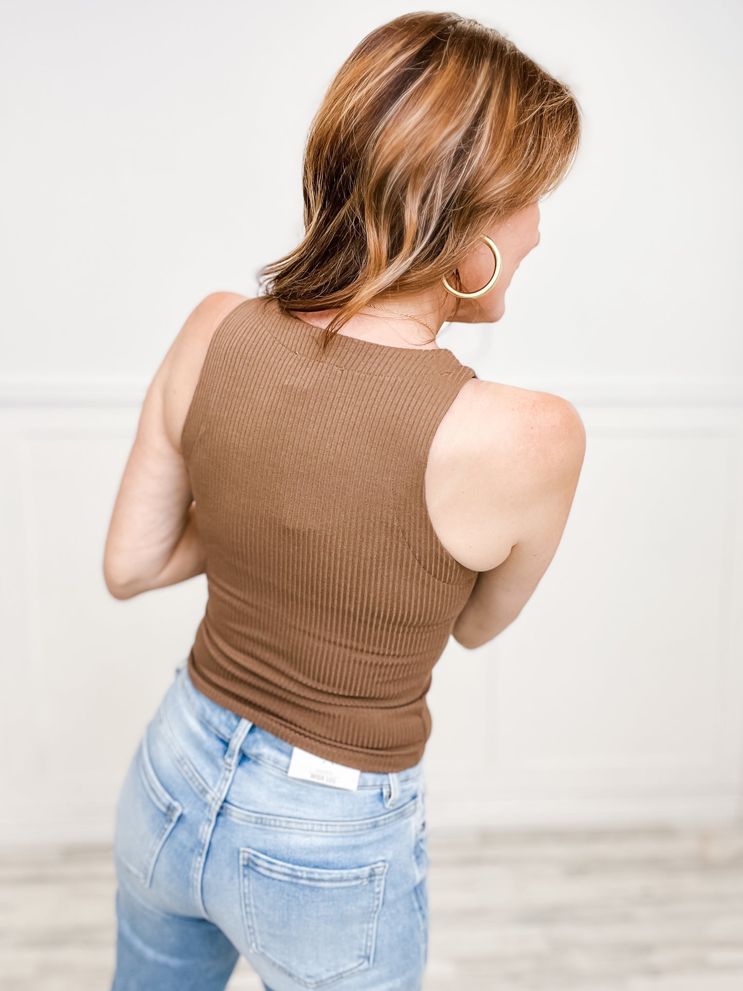 Fitted Knit Sweater Tank Top