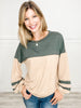 Long Sleeve Color Block Top