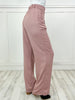 Empire State of Mind Satin Material Elastic Band Wide Leg Pant