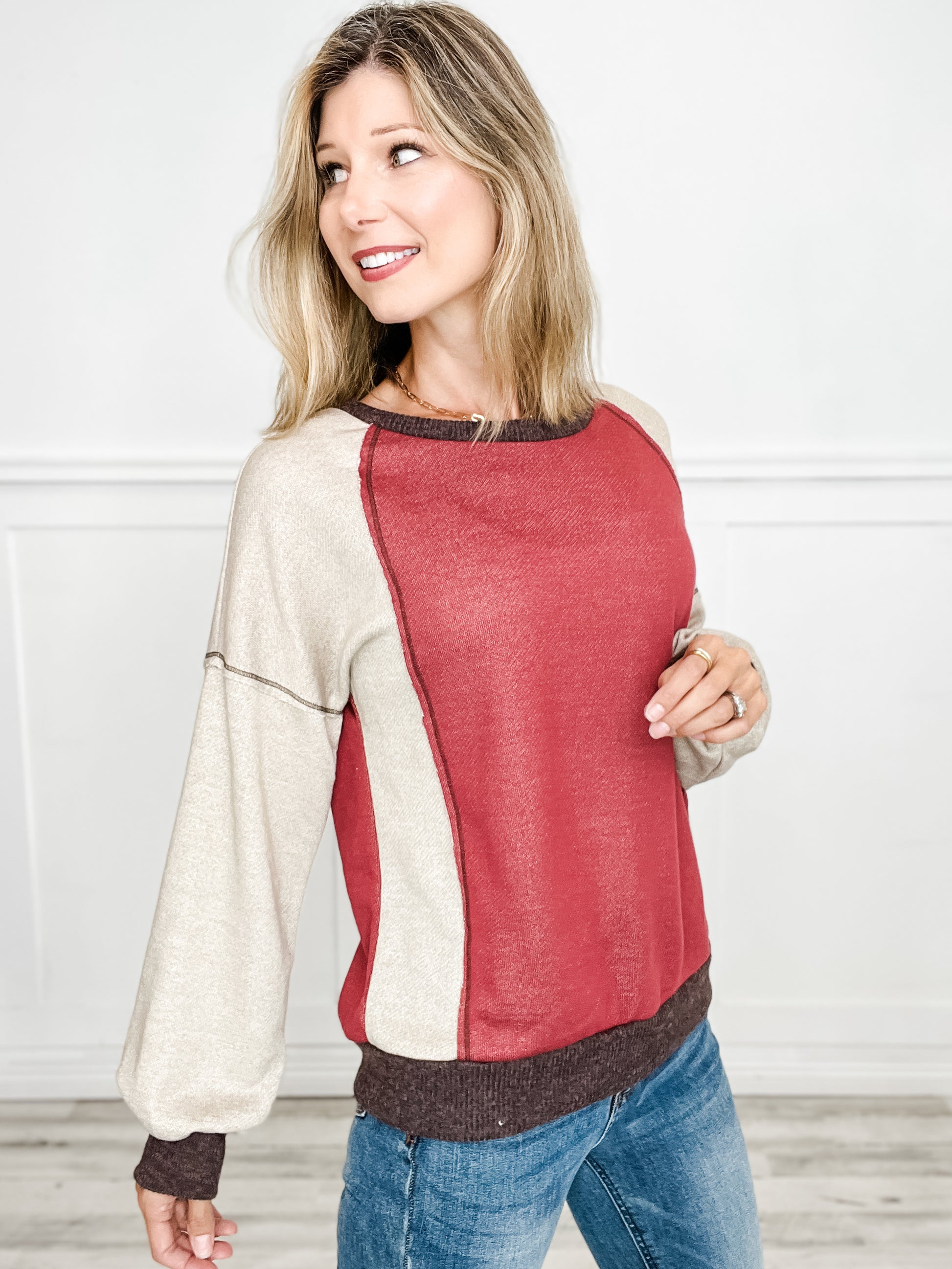 Ooh LaLa Color Block Sweatshirt