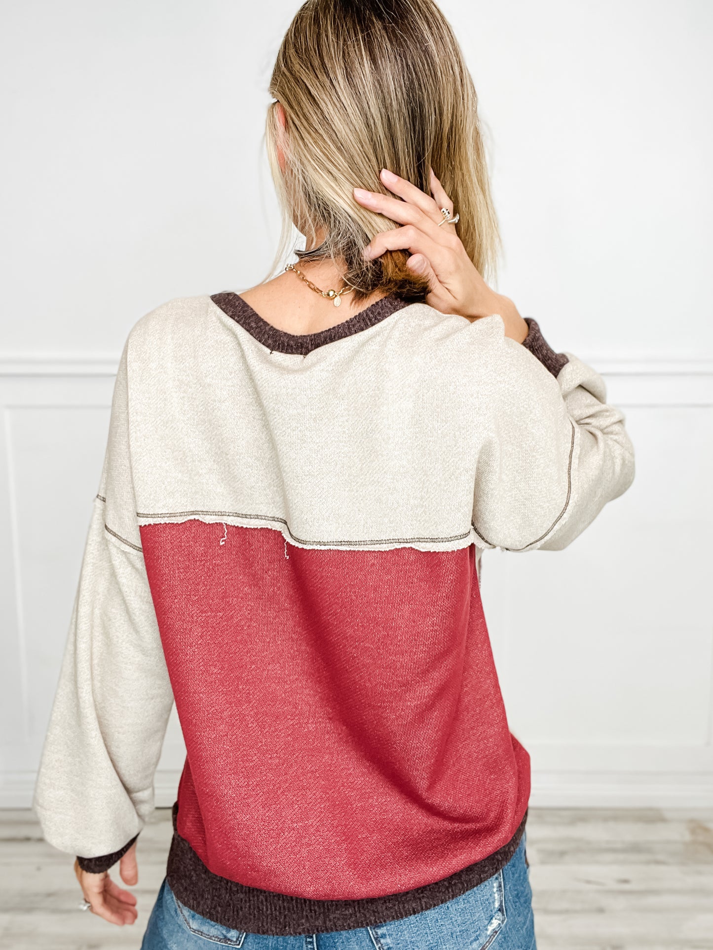 Ooh LaLa Color Block Sweatshirt
