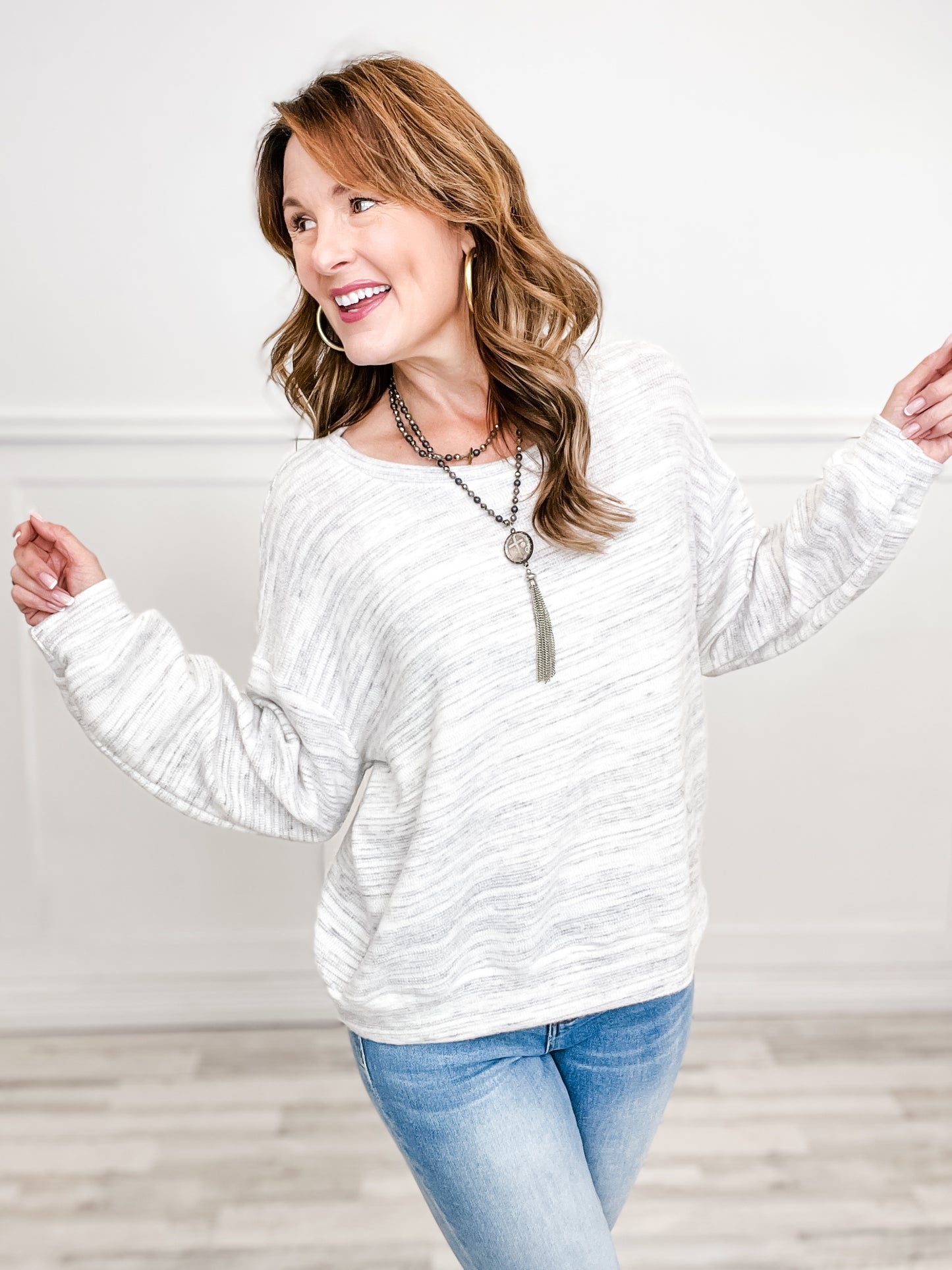 Round Neck Long Sleeve Top