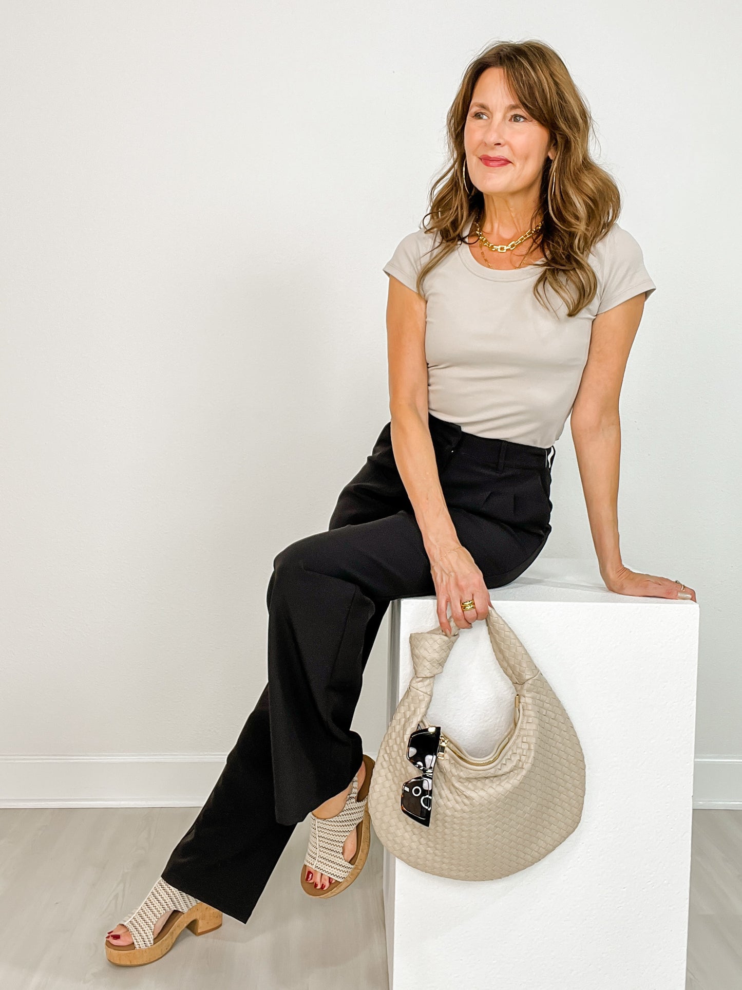 Solid Full Length Dress Pants