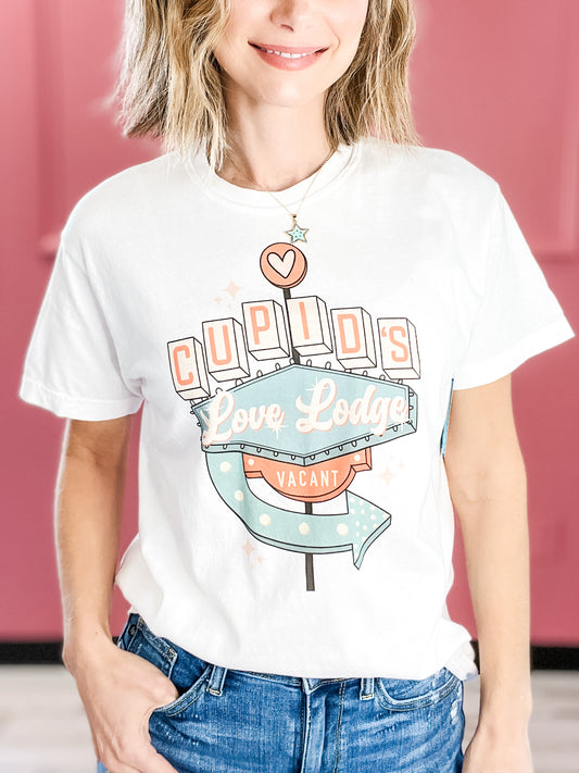 Cupid's Love Lodge Graphic Tee