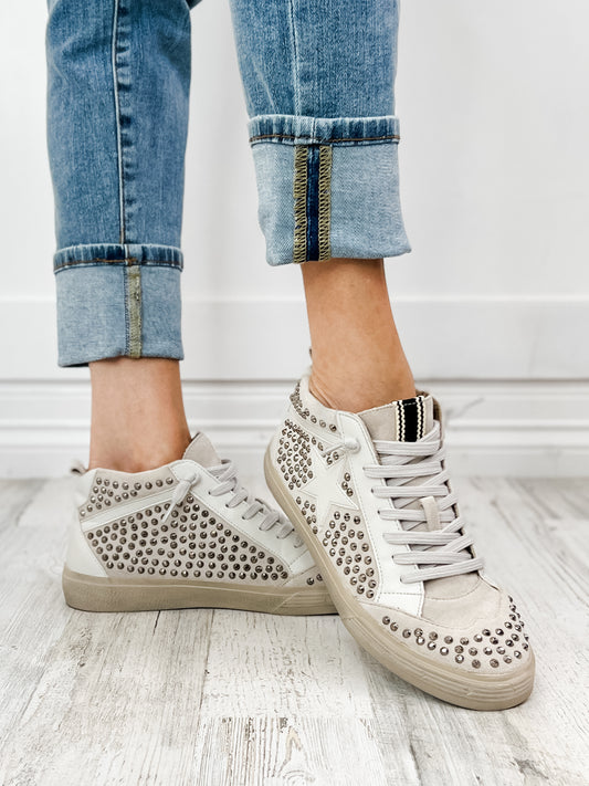 Shu Shop Severine Hi-Top Rhinestone Sneaker in Silver