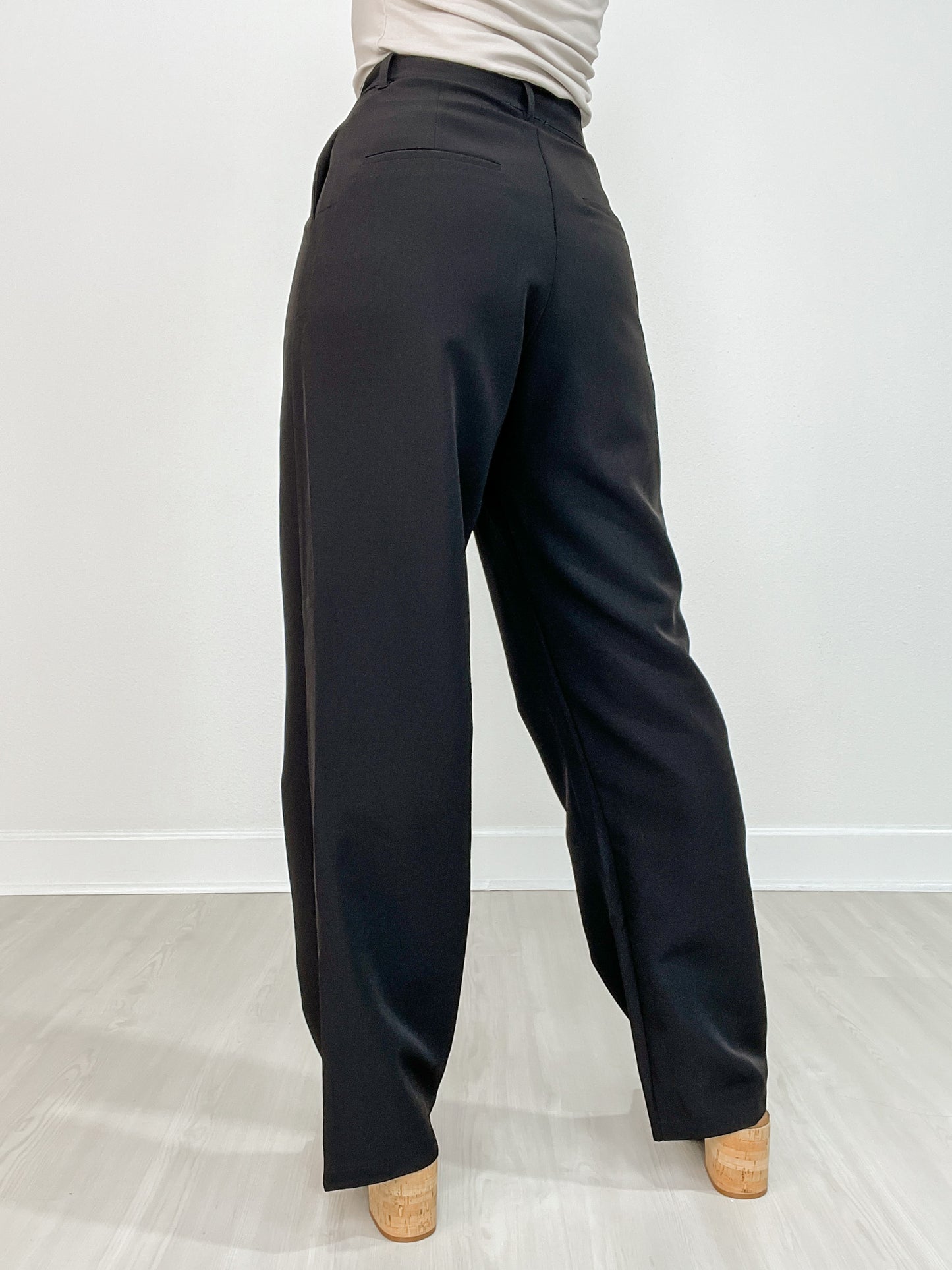 Solid Full Length Dress Pants