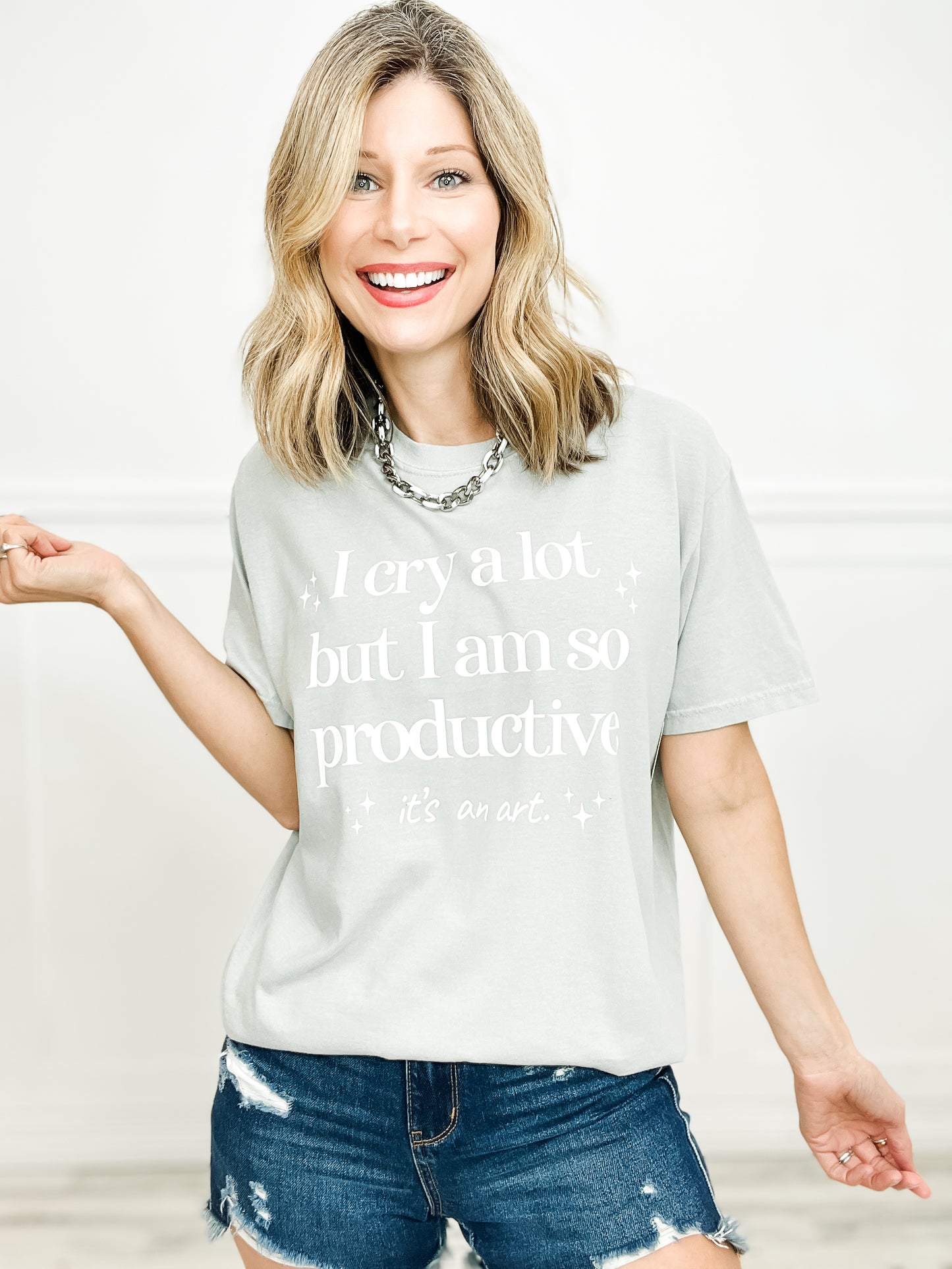 I Cry a Lot But I Am So Productive Graphic Tee