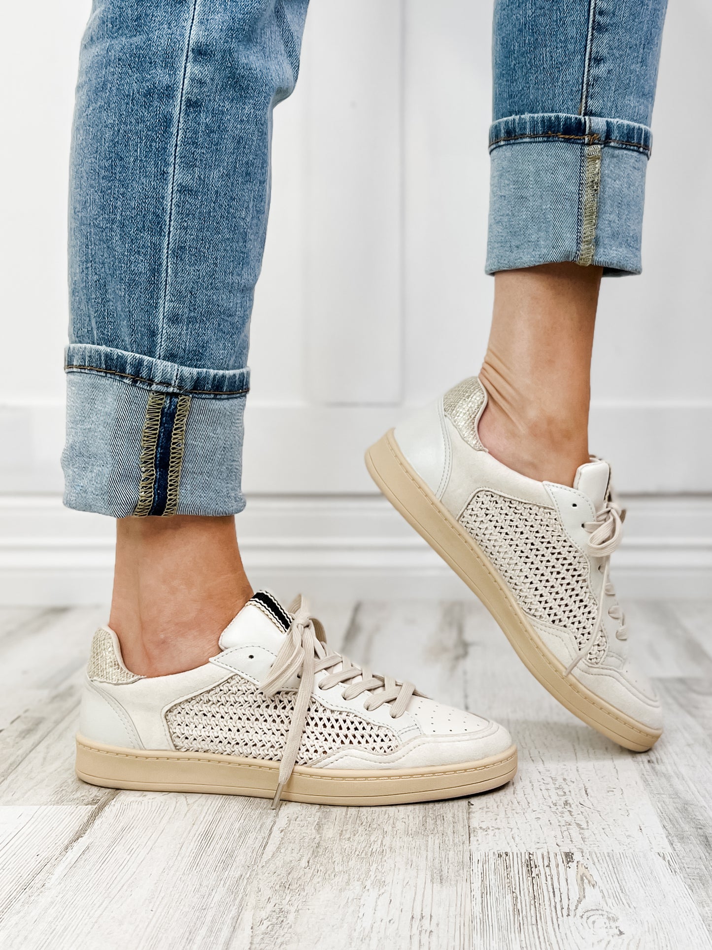 Shu Shop Roma Sneaker in Bone Woven