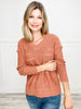 Distressed Detail V-Neck Pullover Sweater