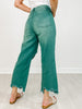 High Rise Distressed Light Weight Wide Leg Jeans