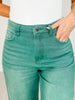 High Rise Distressed Light Weight Wide Leg Jeans