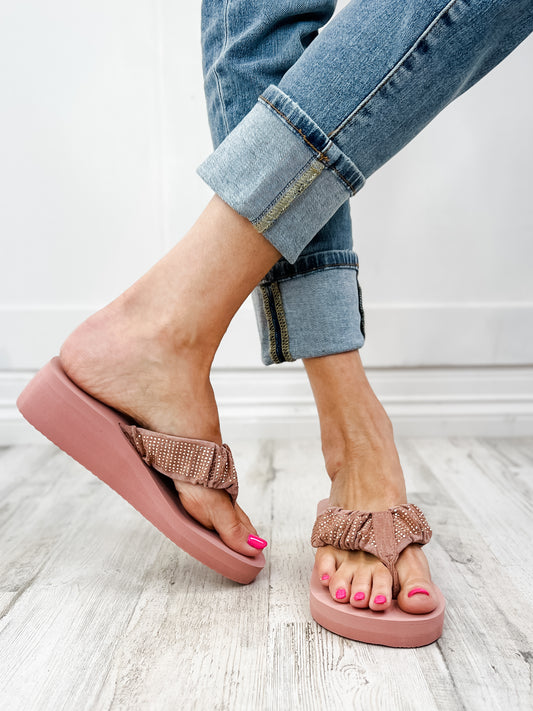 Corkys Bauble Flip Flops in Black or Blush