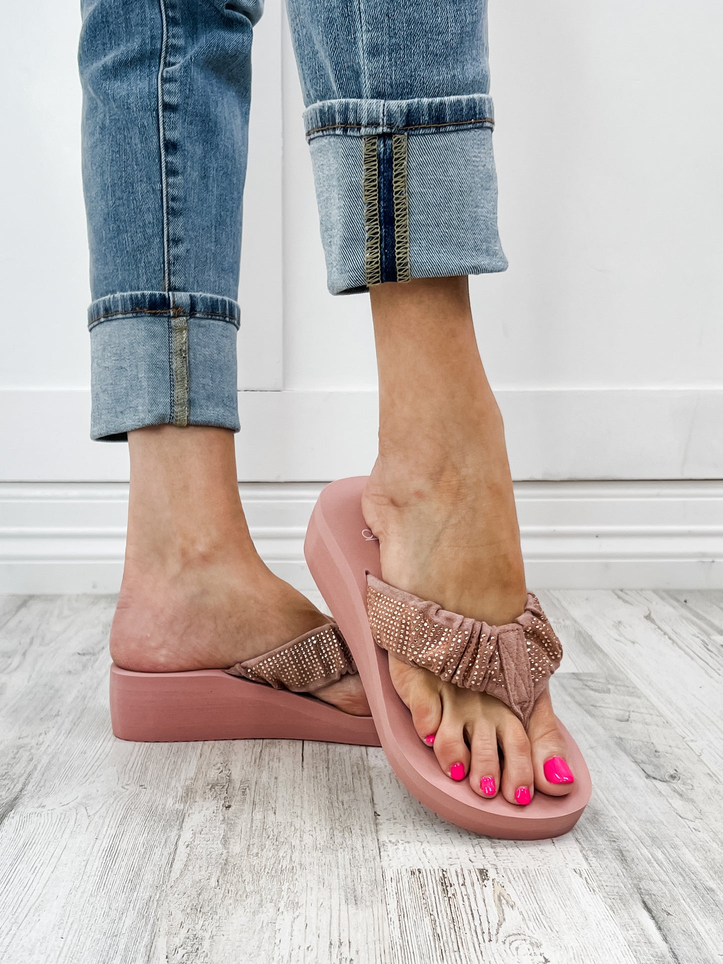 Corkys Bauble Flip Flops in Black or Blush