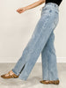 Comfort Stretch Wide Leg Denim with Drawstring Waist