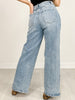 Comfort Stretch Wide Leg Denim with Drawstring Waist