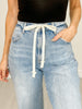 Comfort Stretch Wide Leg Denim with Drawstring Waist