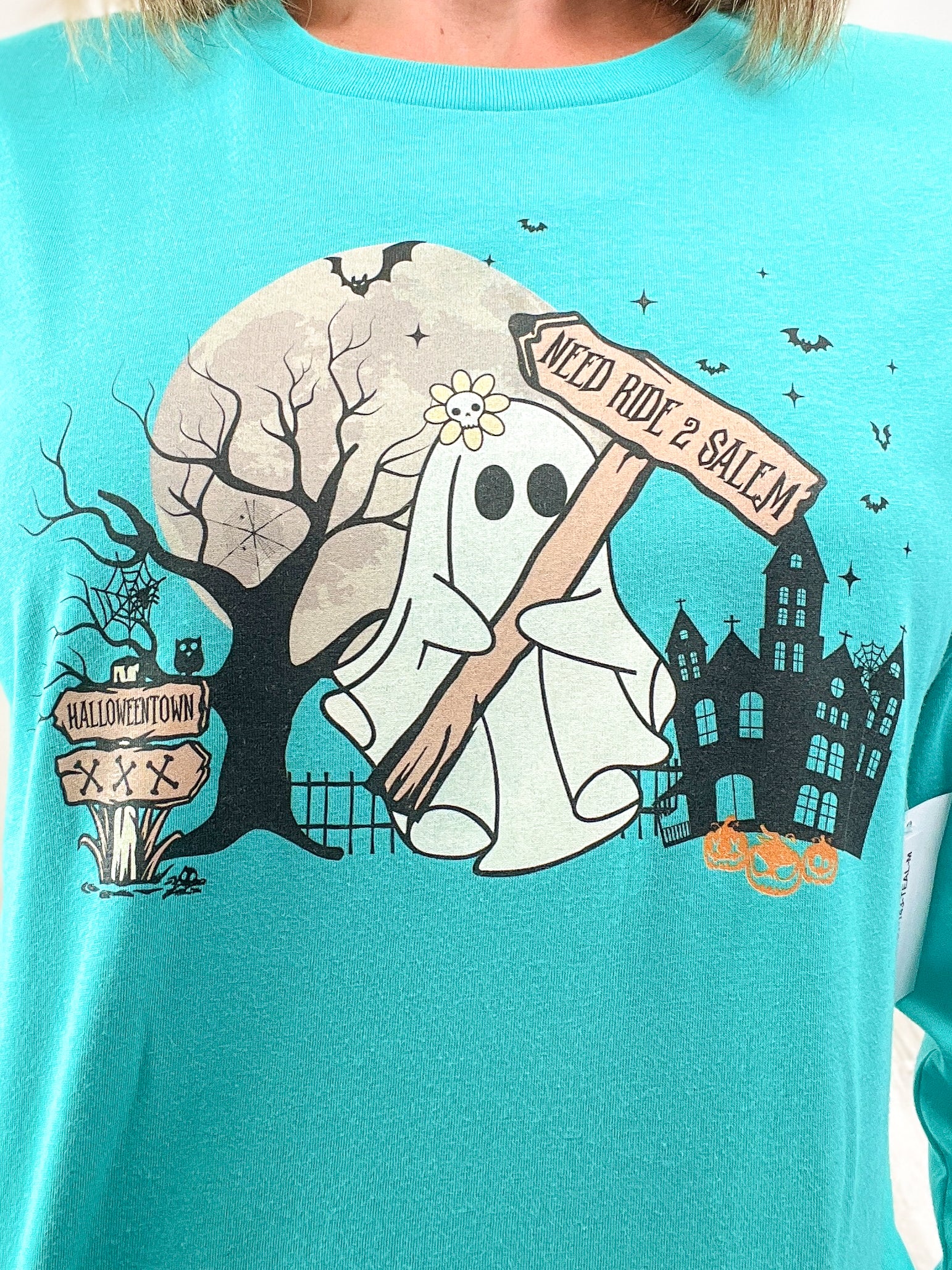 Ride To Salem Ghost Long Sleeve Graphic Tee