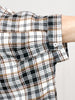 Plaid Button Closure Collared Loose Fit Top