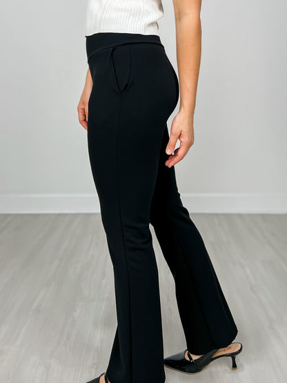 Flare Pants With Side Waist Band And Pockets