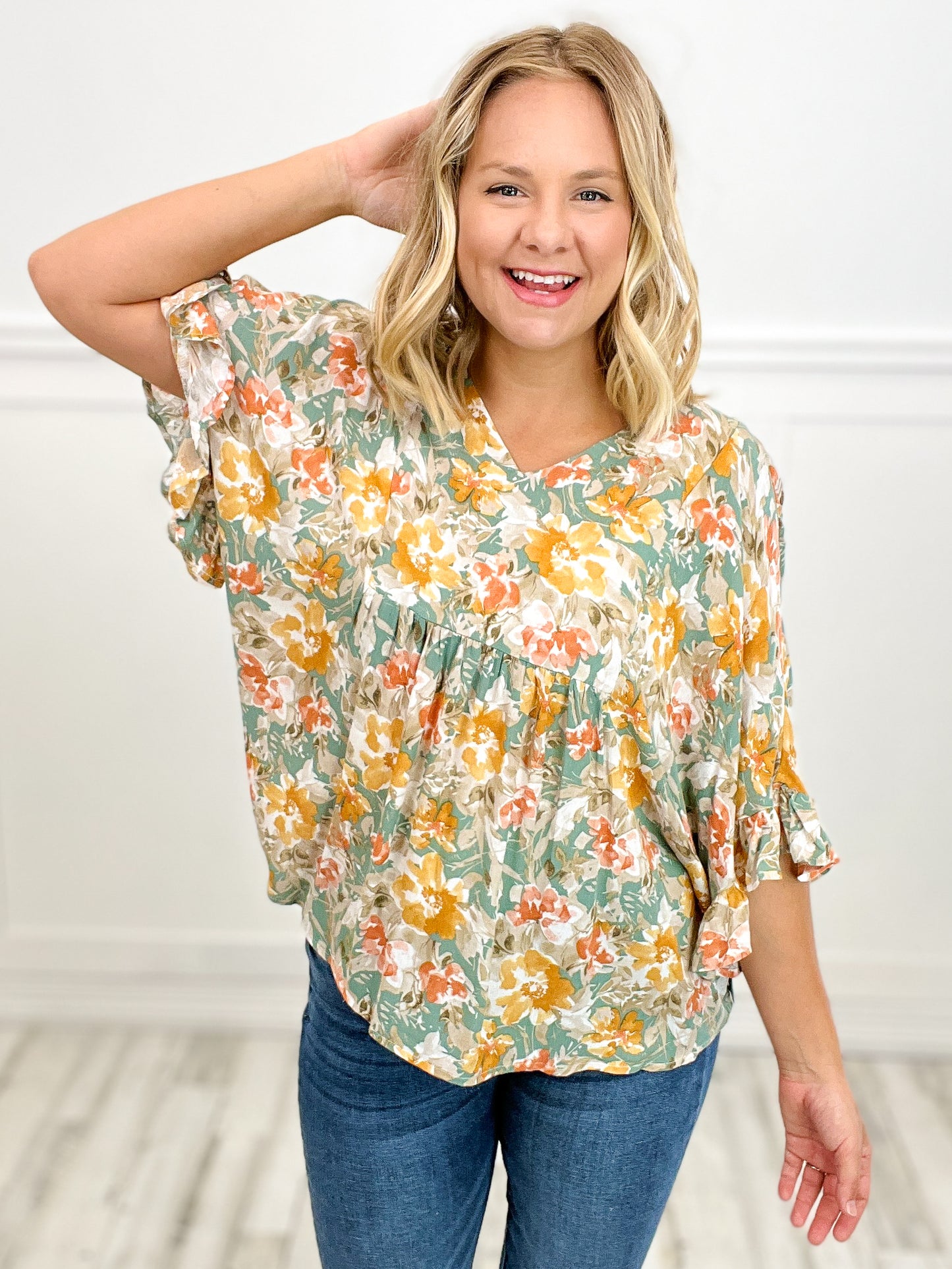 Moving On Floral Poncho Top