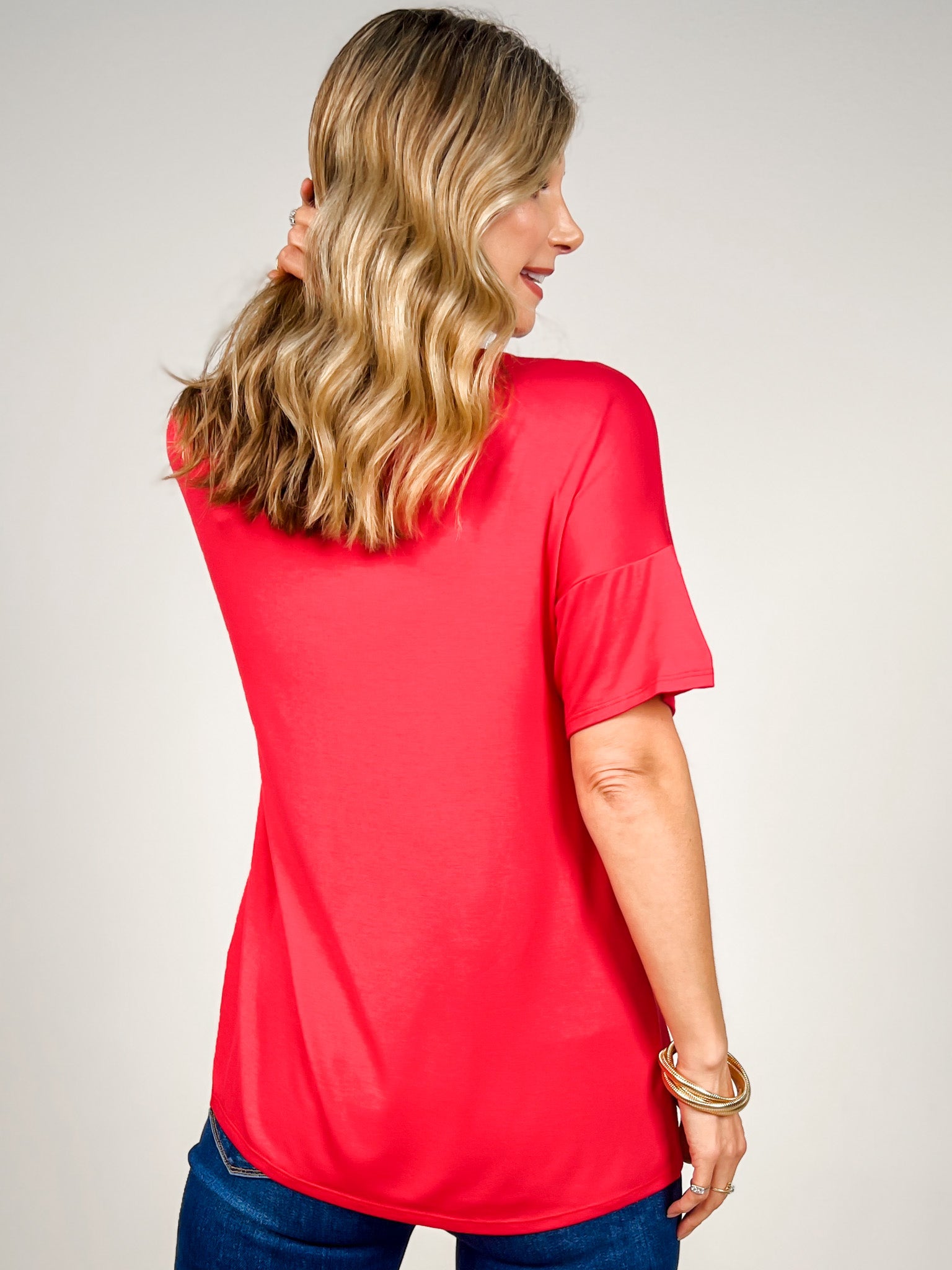 Short Sleeve Top with Star Front