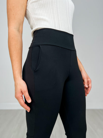 Flare Pants With Side Waist Band And Pockets