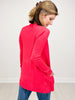 Cotton Blend Knit Open Front Cardigan with Front Pockets - GROUP A