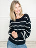 LONG SLEEVE STRIPE SWEATER TOP