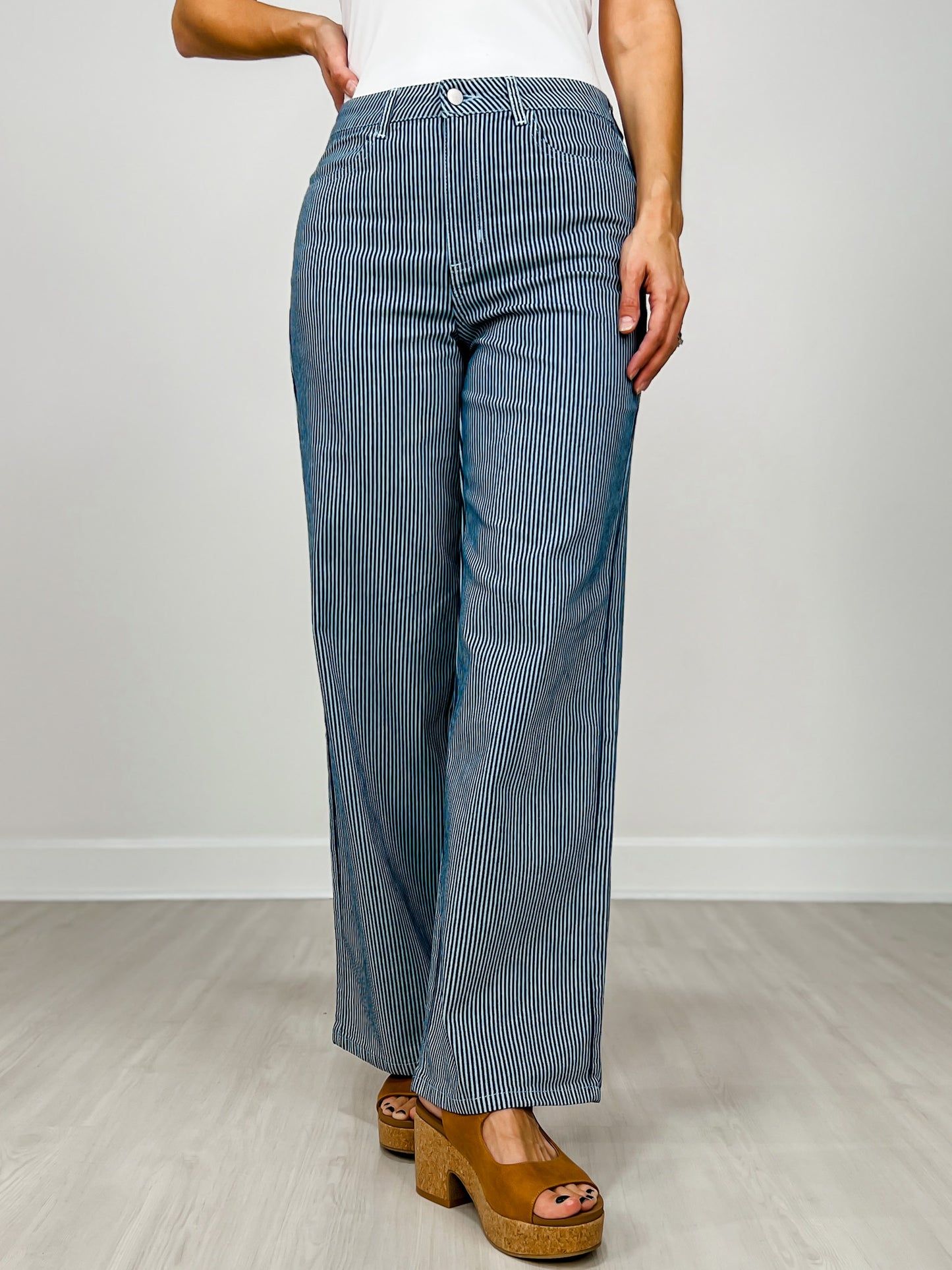 Striped Stretch Twill Pants