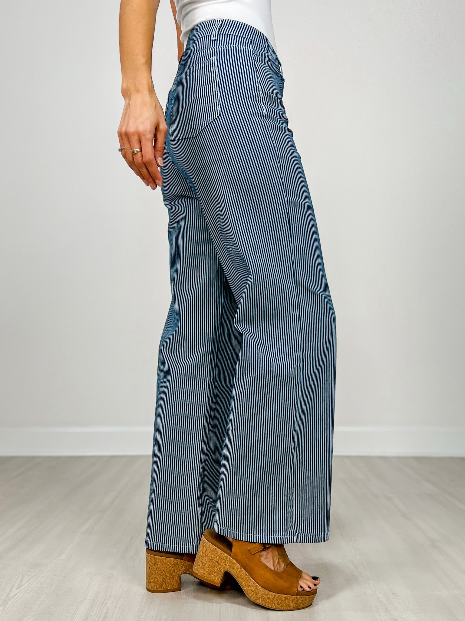 Striped Stretch Twill Pants