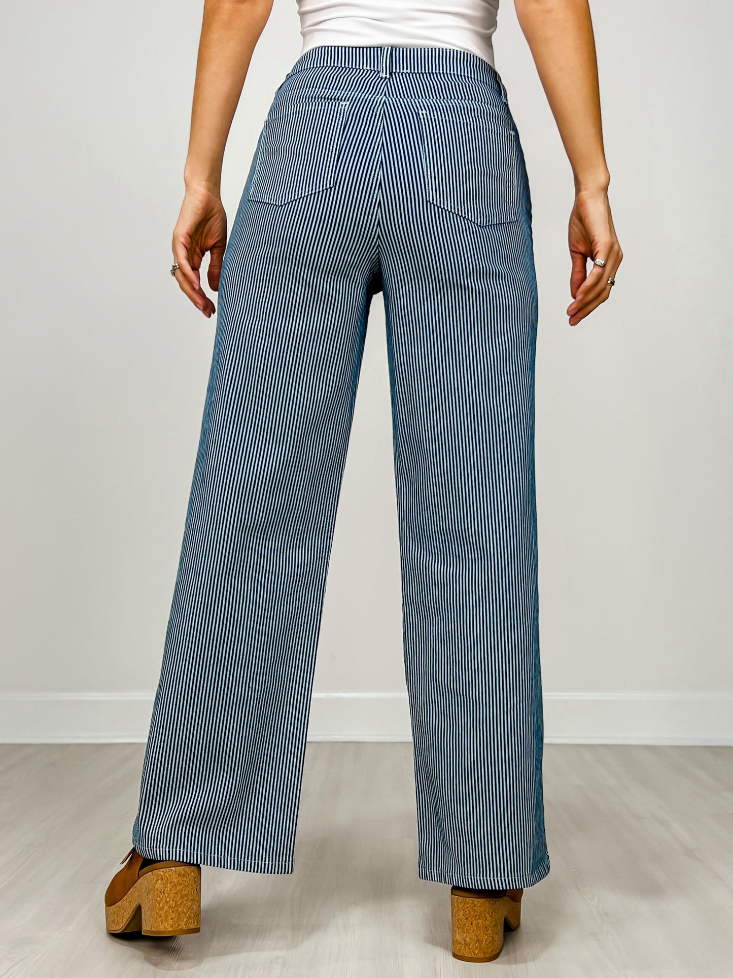 Striped Stretch Twill Pants
