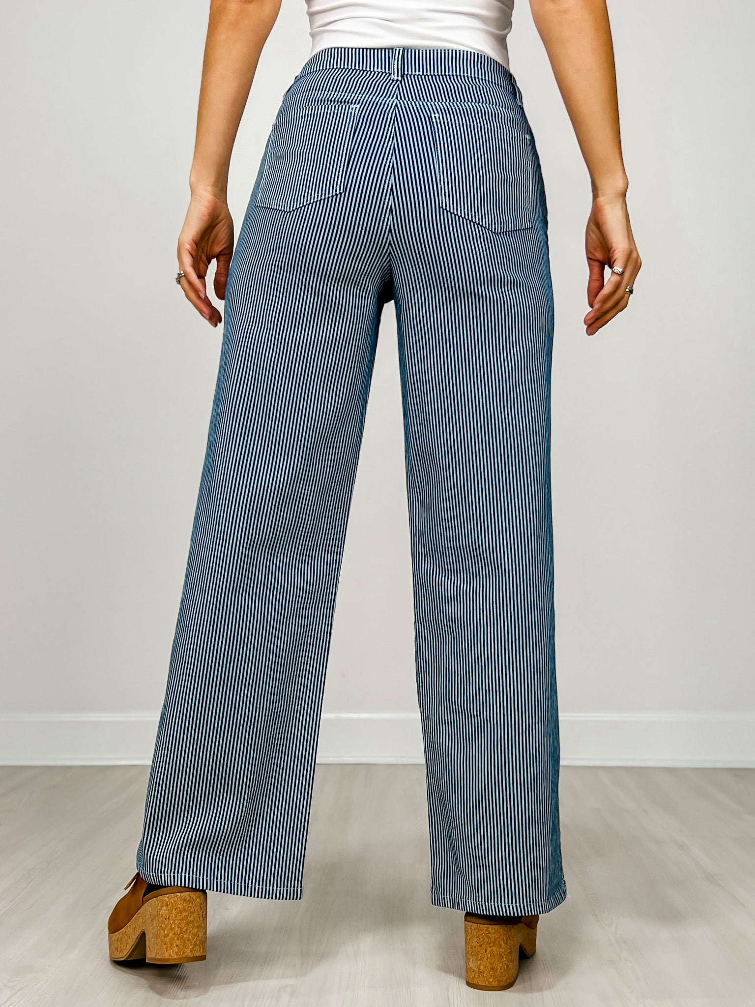 Striped Stretch Twill Pants