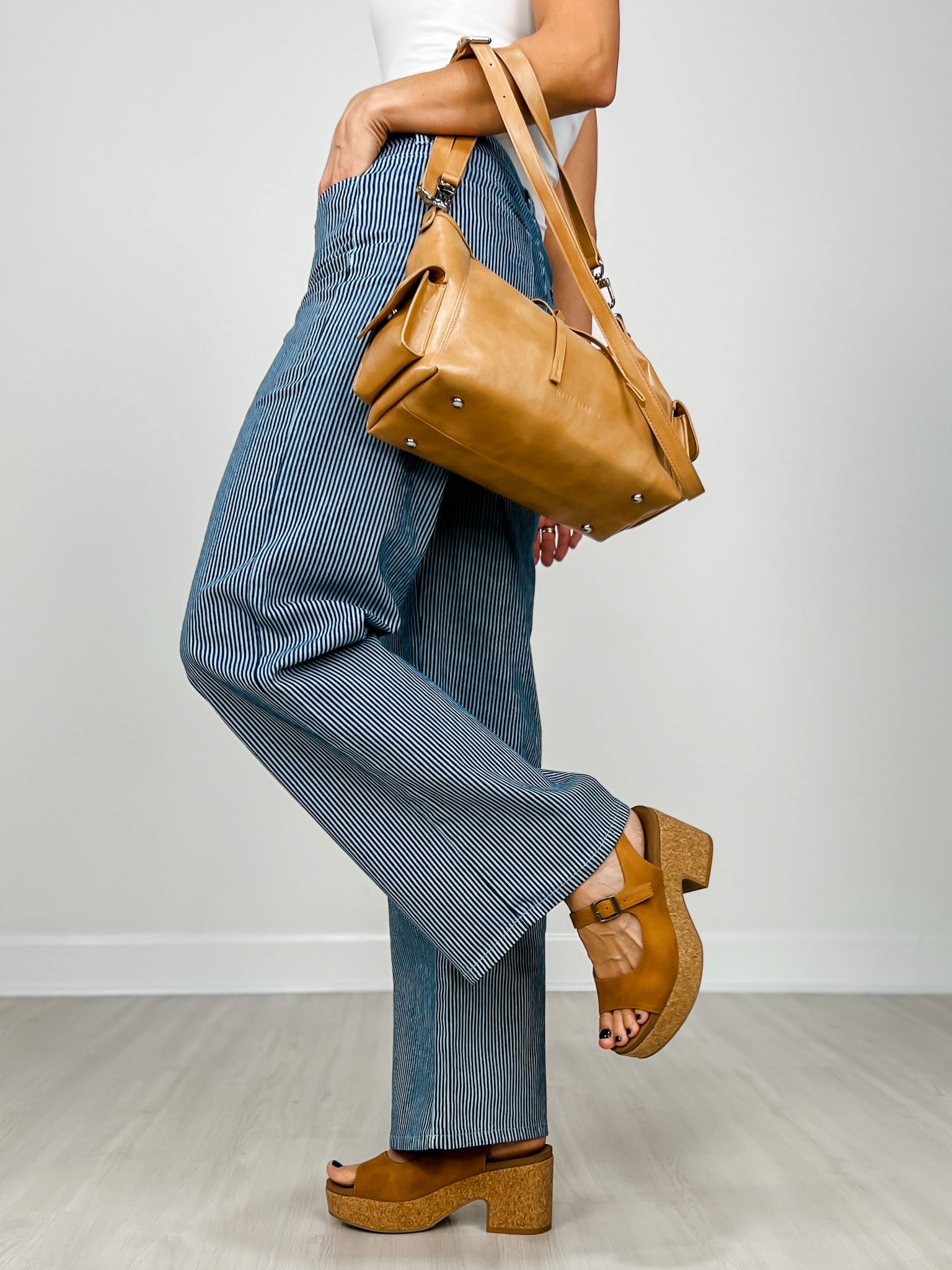 Striped Stretch Twill Pants