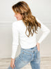Long Sleeve Twofer Ribbed Sweater Top