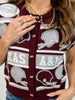 Queen of Sparkles Licensed Texas A&M Football Helmet Vest