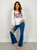 Queen of Sparkles Texas A&M Plaid Letter Sweatshirt