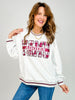 Queen of Sparkles Texas A&M Plaid Letter Sweatshirt