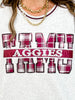 Queen of Sparkles Texas A&M Plaid Letter Sweatshirt