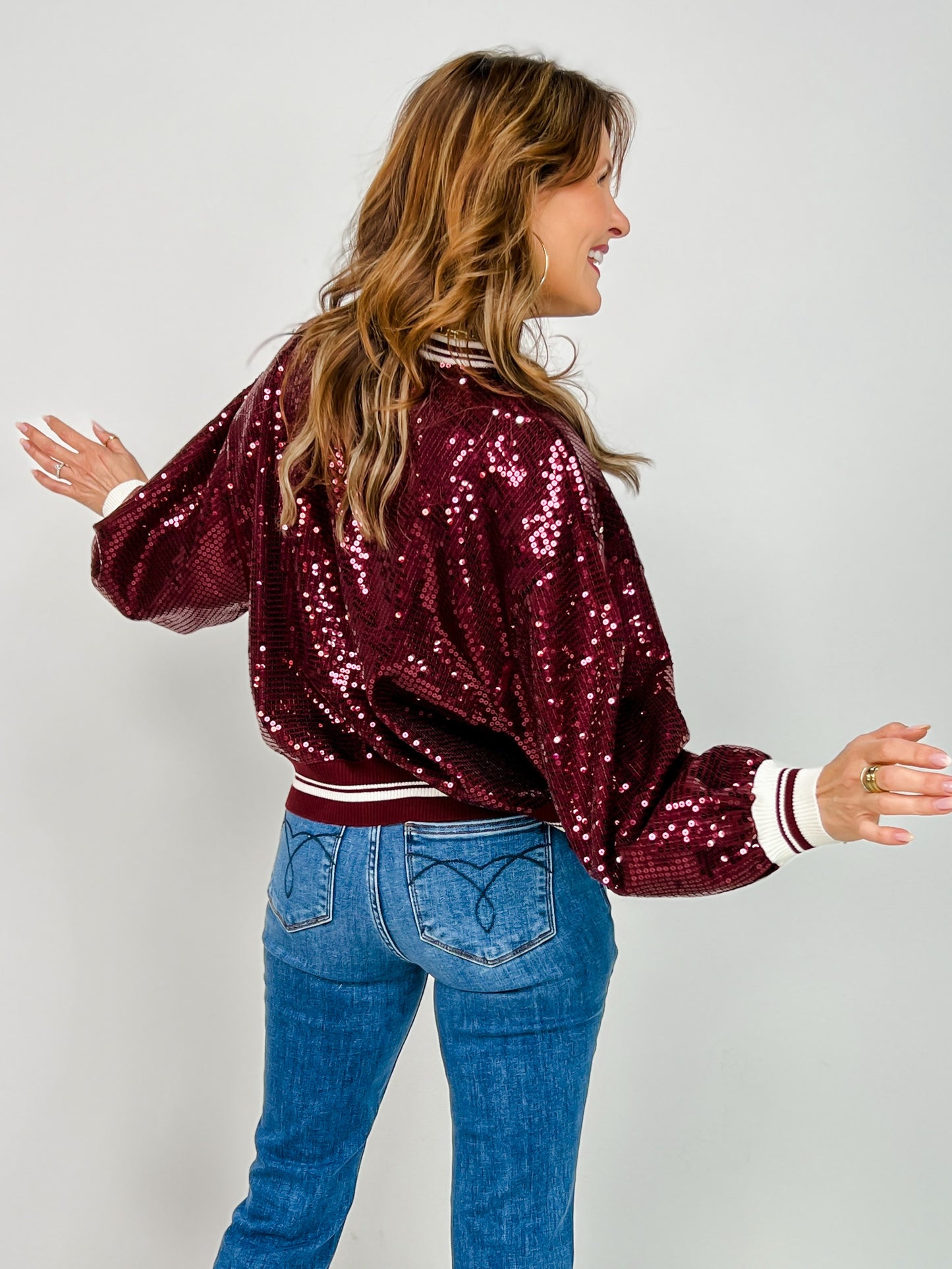 Queen Of Sparkles Licensed Texas A&M Full Sequin Mascot Sweater