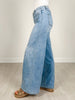 MICA Denim High Rise Wide Leg Patch Pockets