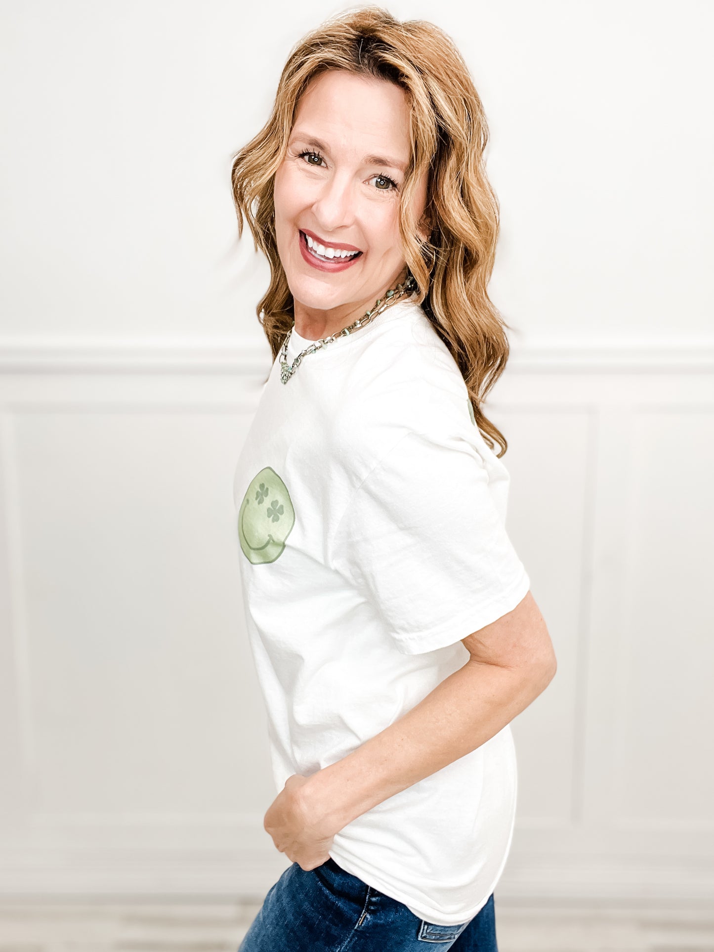 Smiley Saint Patrick's Day Graphic Tee