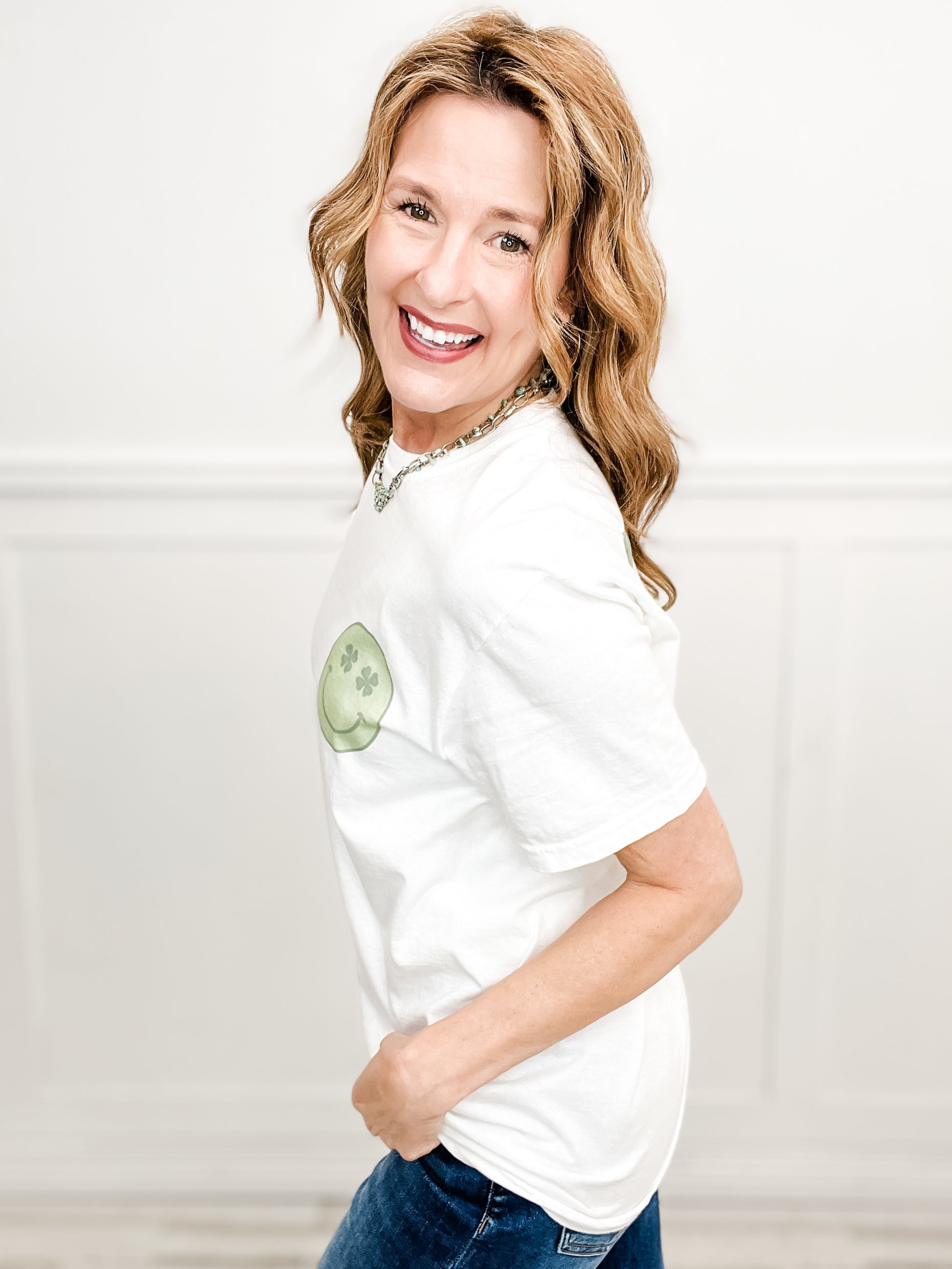 Smiley Saint Patrick's Day Graphic Tee