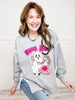 Hey Boo Towel & Sequins Embroidery Sweatshirt