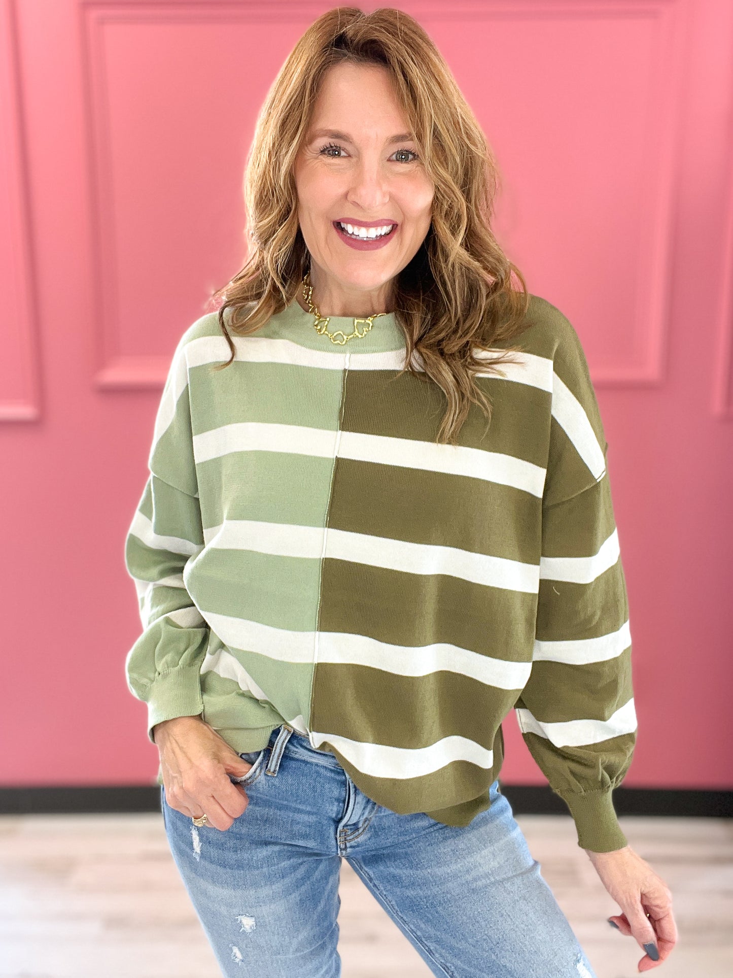 Cozy Striped Knit Top