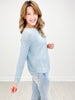 Lightweight Drop Shoulder Pullover Rib Knit Top
