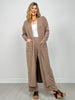 Sunrise Ribbed Knit Cardigan & Pants Set in OYSTER GREY