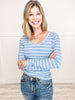 SCOOP NECK STRIPED TOP