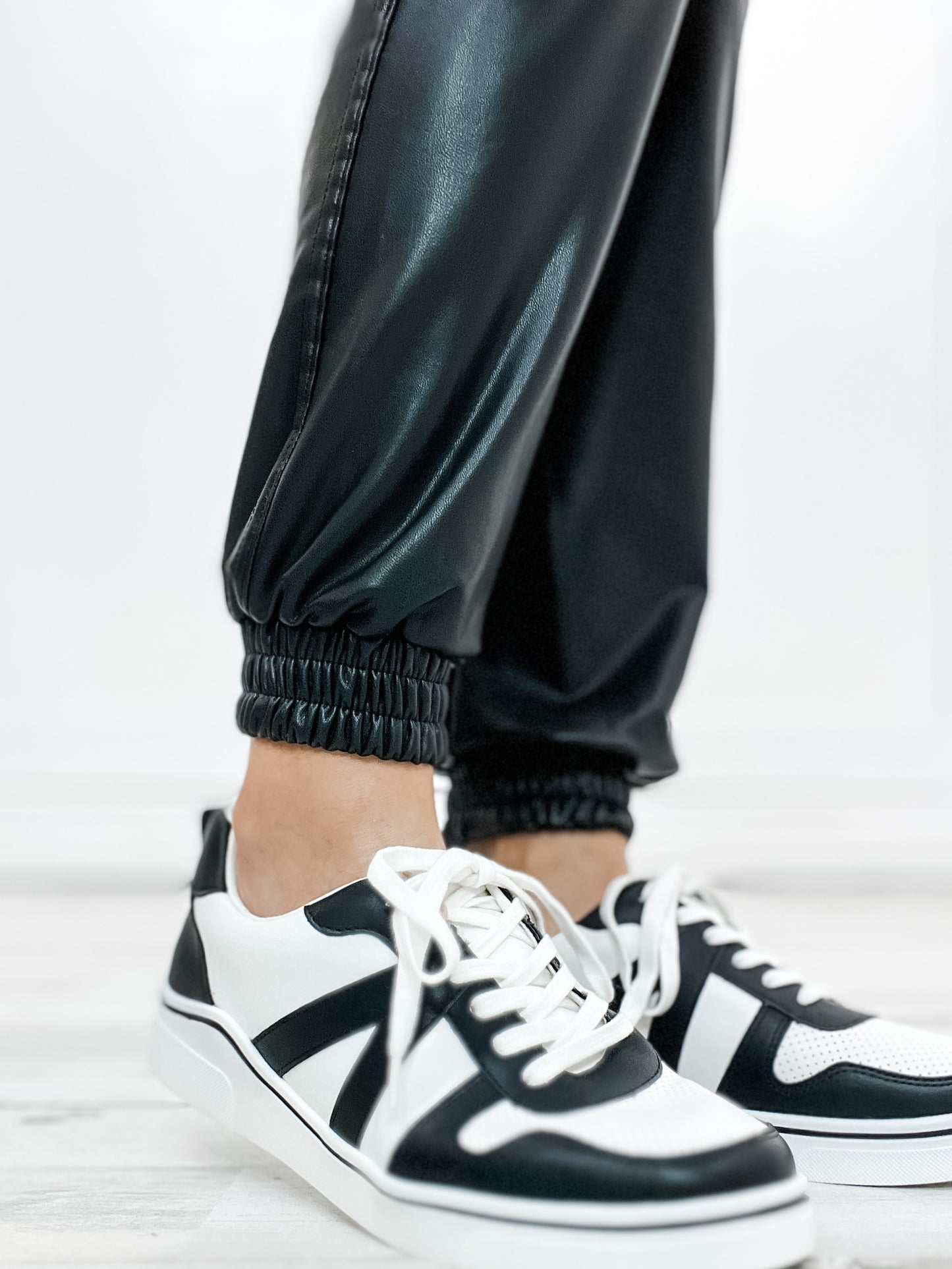 Vegan Leather Joggers